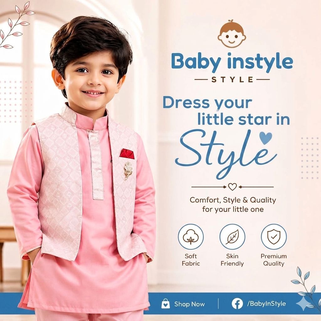 BABY PREMIUM PANJABI SET PINK