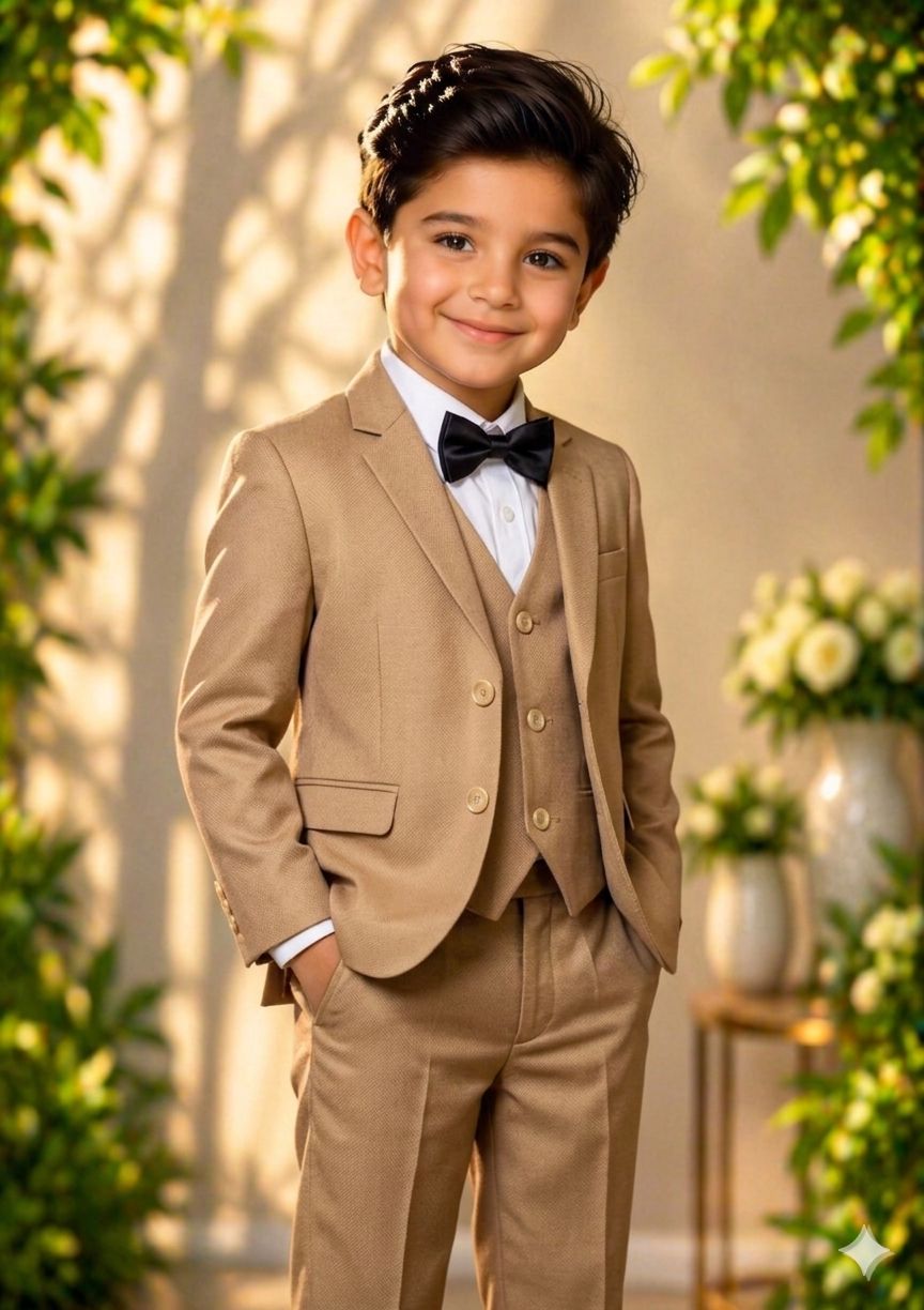 BABY EXCLUSIVE BLAZER SUITE BISCUIT COLOUR