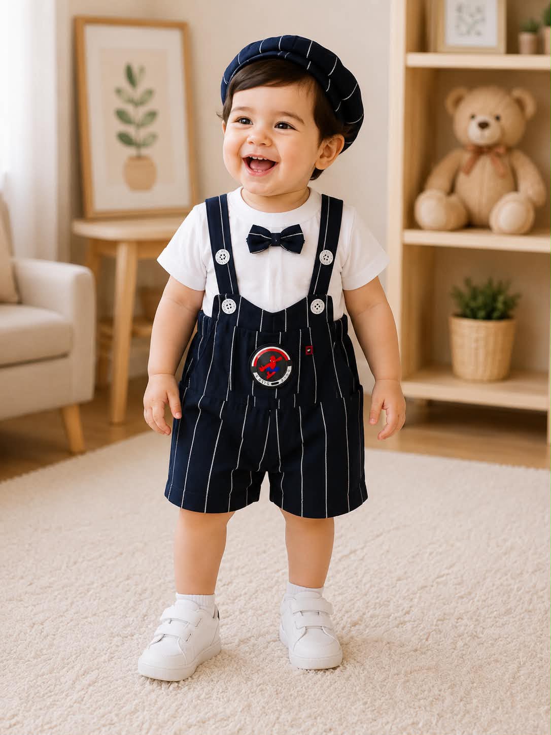 BABY ROMPER SET BLACK STEAP