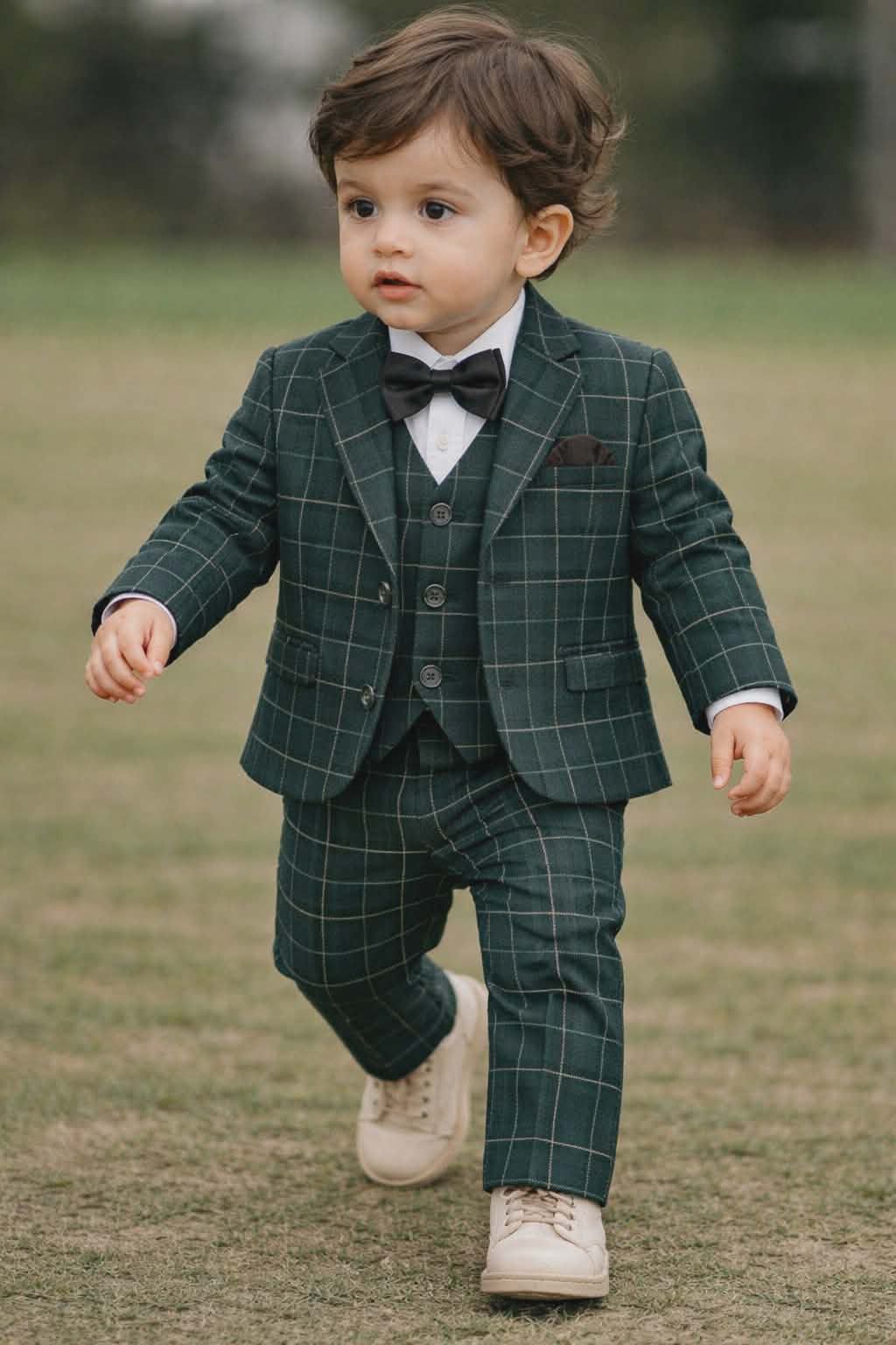 BABY BLAZER SUITE GREEN CHECK